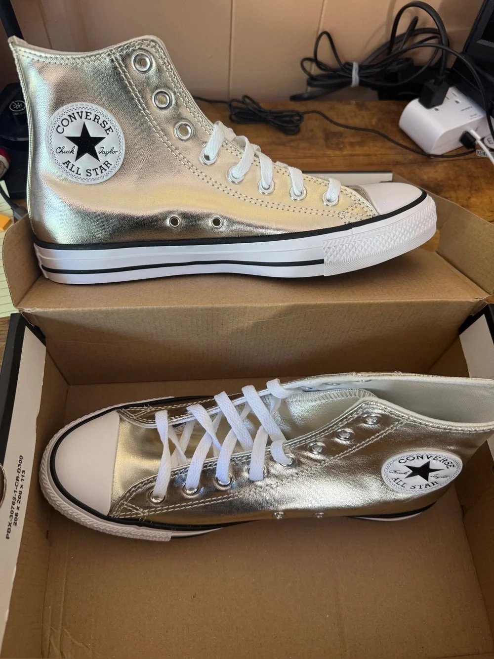 Converse CT AS HI Men’s 7.5. NIB. Metallic Light Gold/White